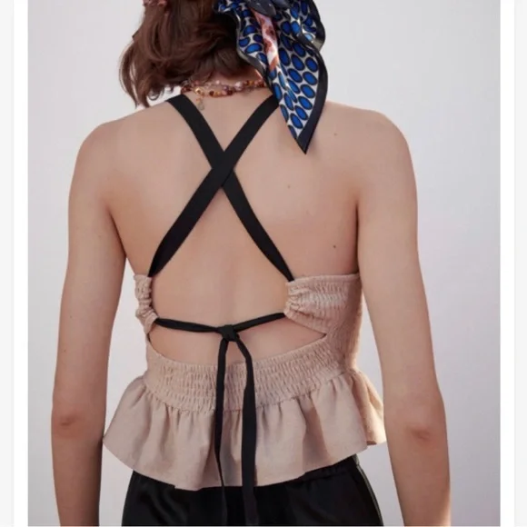 ELASTICIZED RUSTIC TOP
BEIGE - REF. 9878/087 - Picture 3 of 12